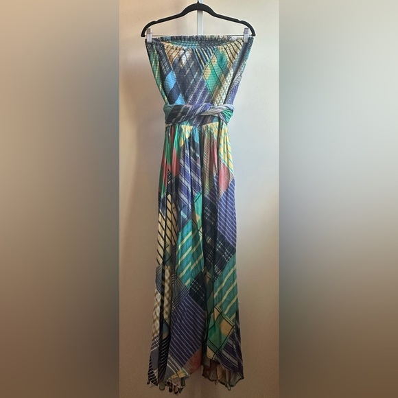 NWT Free People Samara Smocked Maxi Dress Strapless Handkerchief M *FLAWED* - Picture 7 of 14